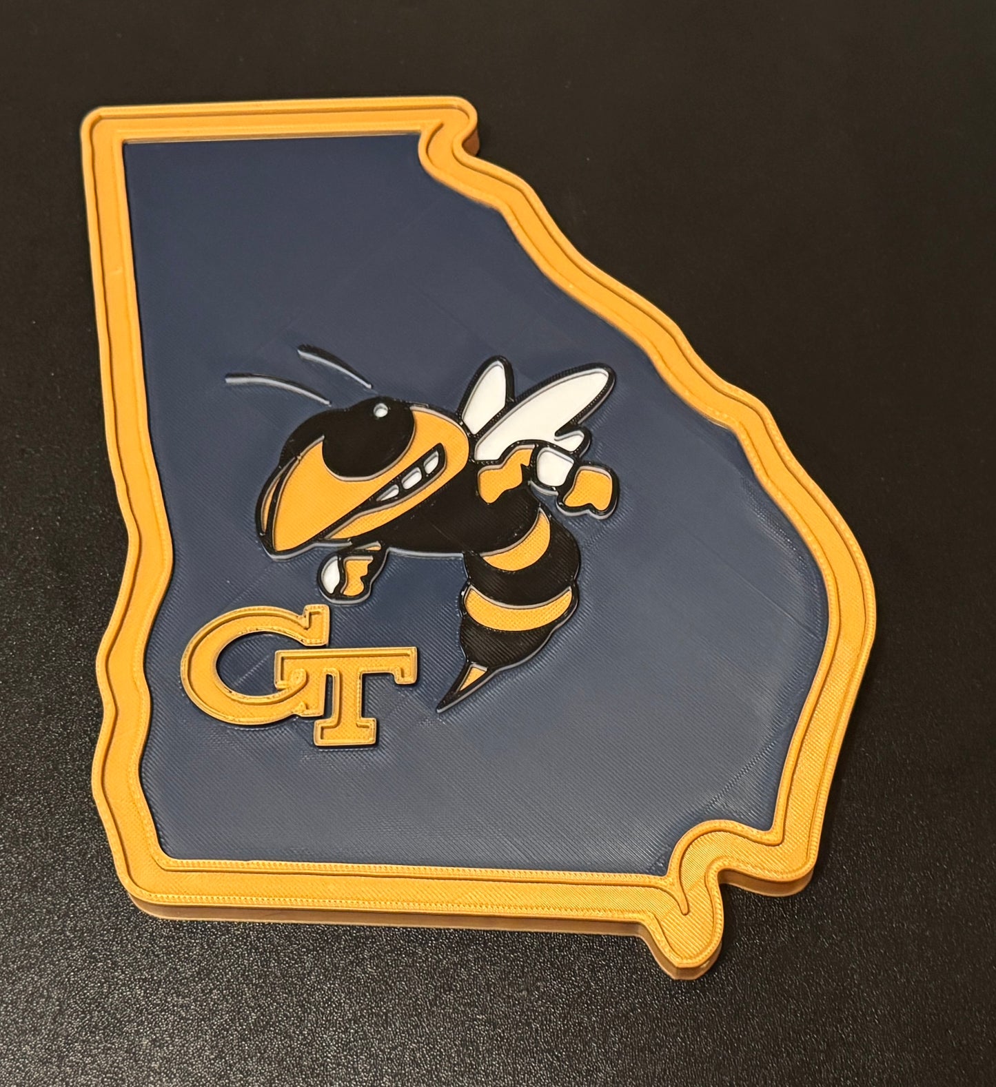Georgia Tech Yellow Jackets 3D Printed Plaque