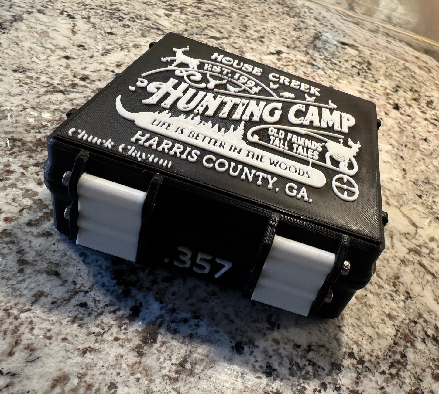 Custom 3D-Printed Hunting Camp Ammo Storage Case – .357 Edition