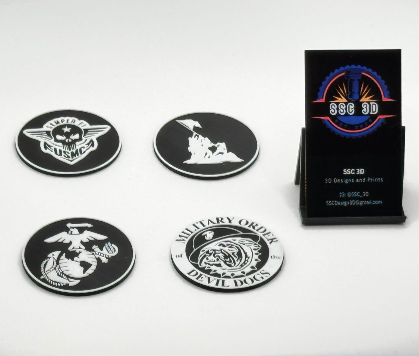 🦅 SSC 3D Custom Air Vent Covers – USMC Military Collection 🇺🇸(6 pack 4 front and 2 back)