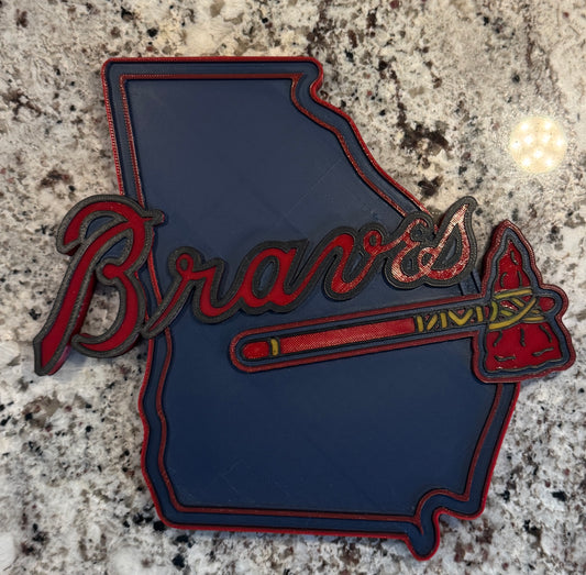Atlanta Braves 3D Plaque – Custom Printed
