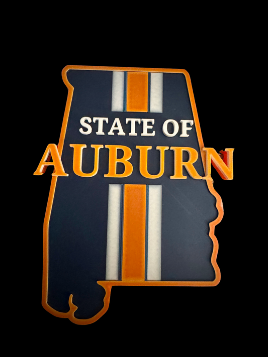 State of Auburn 3D Print – Show Your Auburn Pride