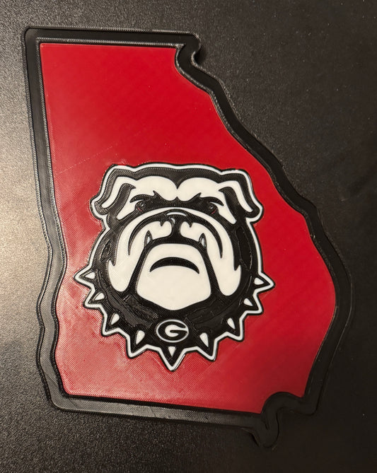 Georgia Bulldogs 3D Printed Plaque